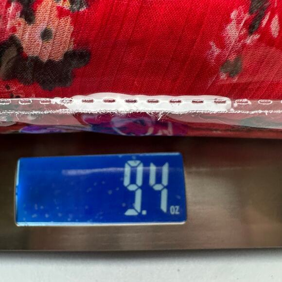 Urban Outfitters Dress Womens Small Red Floral Smocked Maxi Cottagecore Peasant - Picture 14 of 14